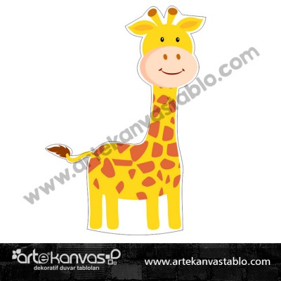 Zürafa Kesimli Dekor Pano