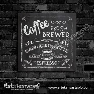 Coffee Love Kahve Köşesi Kanvas Tablo
